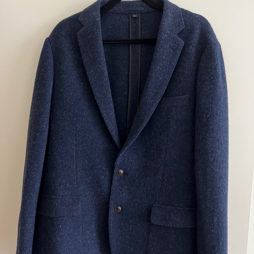 J.CREW Ludlow Fielding Knit Sportcoat English Wool Navy Twilight 42R b1808 JAPAN